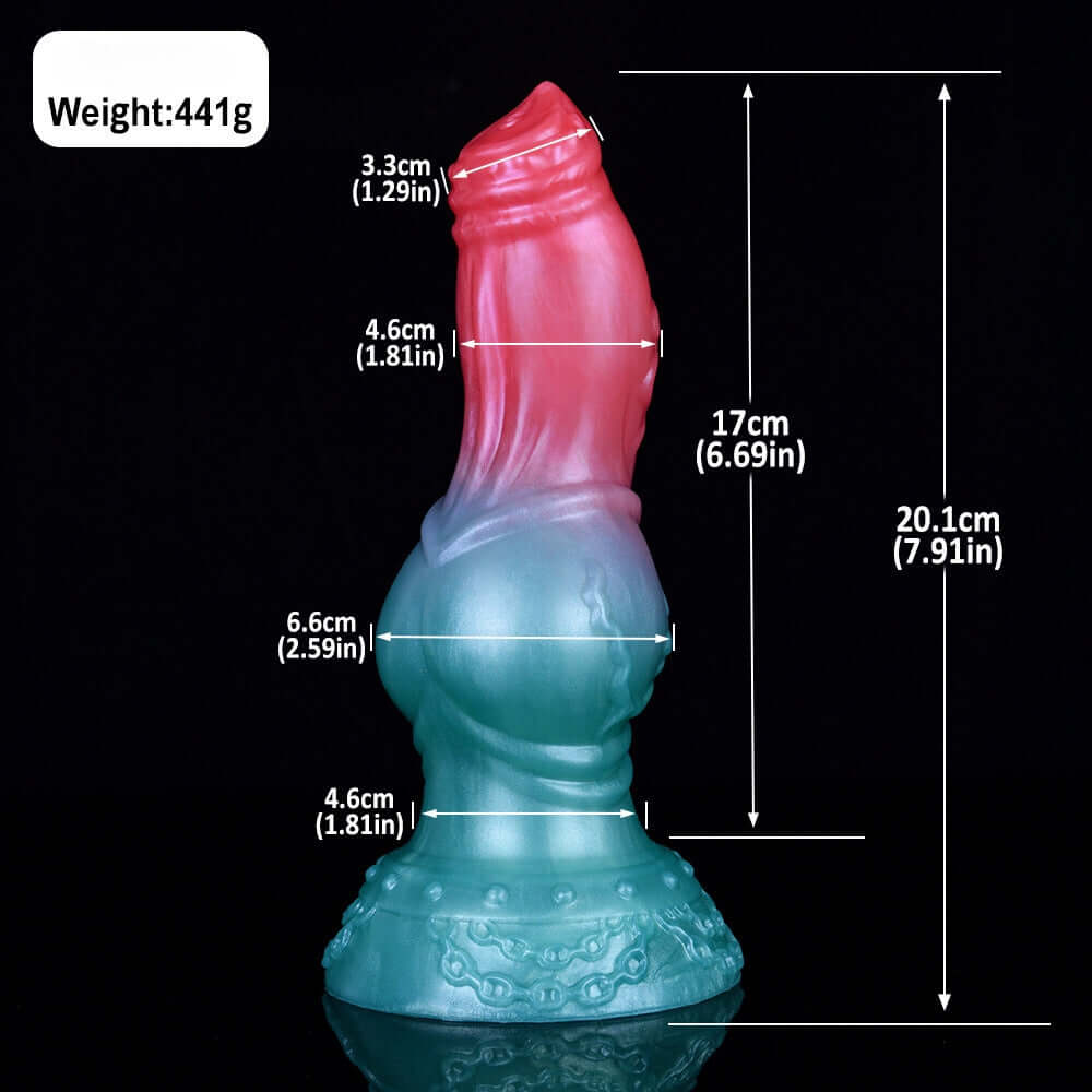 🐶 7.91-Inch Berg - Curved Fantasy Dog with Huge Knot