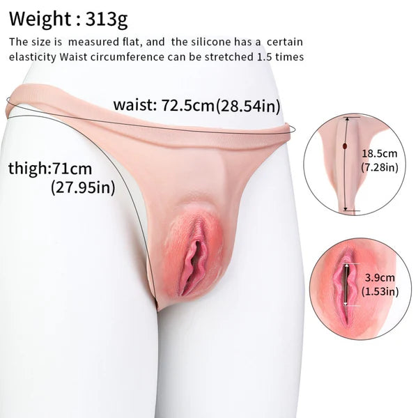 Realistic Wearable Silicone Vagina Pants