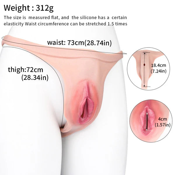 Realistic Wearable Silicone Vagina Pants