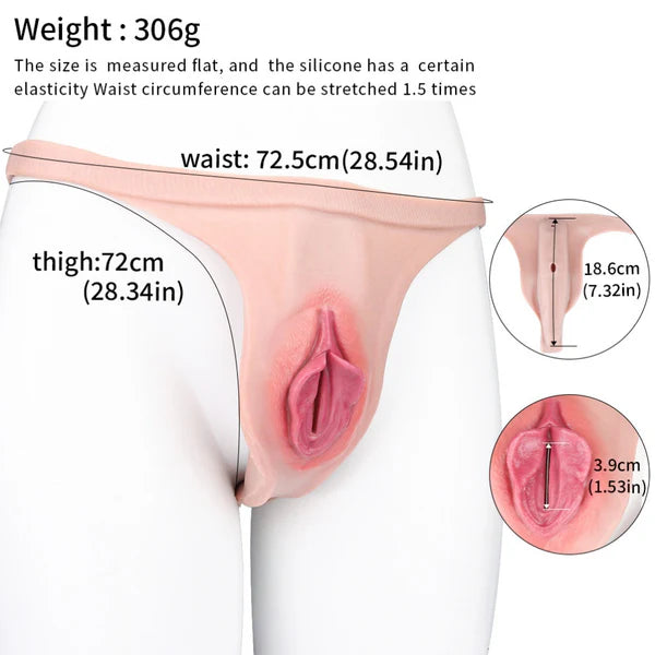 Realistic Wearable Silicone Vagina Pants