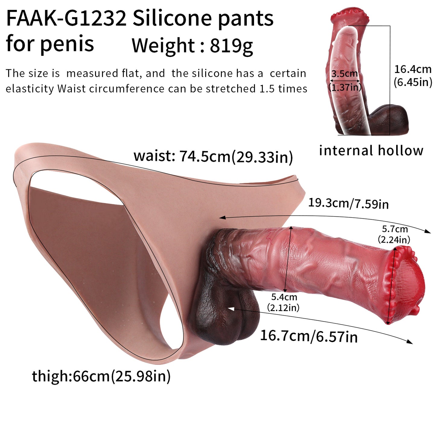Ultra-Realistic Dog & Horse Style Wearable Hollow Briefs