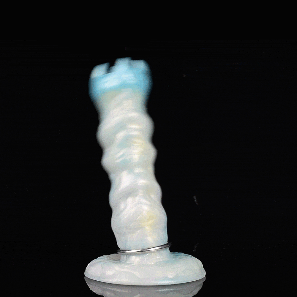 Blue Silicone Monster Dildo Ovipositor – Insertion-Based Female Vaginal Expansion Fantasy Stimulator