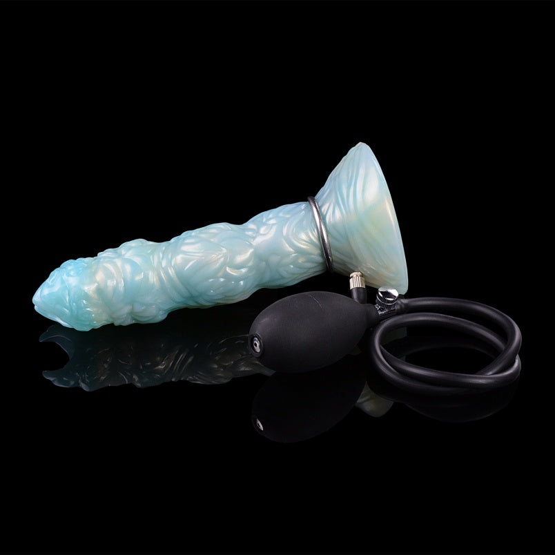 Blue Silicone Monster Dildo Ovipositor – Insertion-Based Female Vaginal Expansion Fantasy Stimulator