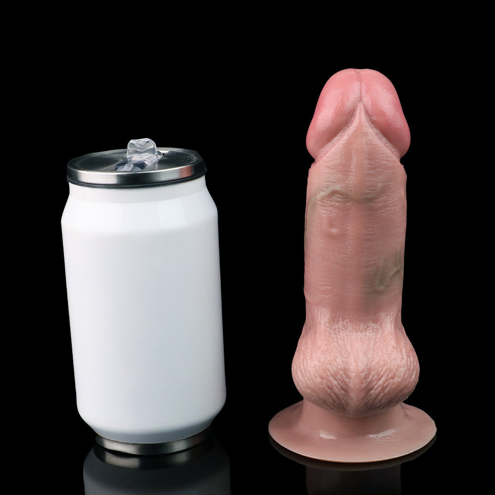 7-inch Realistic Anal Dildo Prostate Masssager - Life Size Small Testicle Penis Women Masturbator