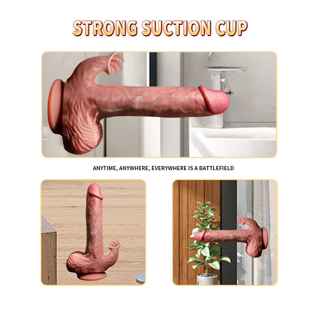 Tarzan Dildo Bendable Thrusting Dildo With Suction Cup 8.86 Inch