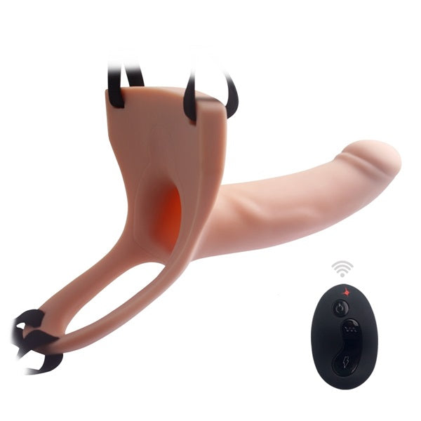 Classic Hollow Vibrating Dildo With Strap On