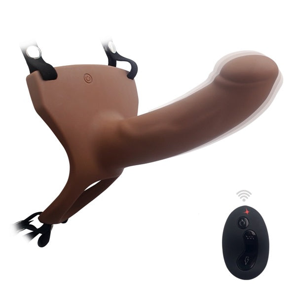 Classic Hollow Vibrating Dildo With Strap On