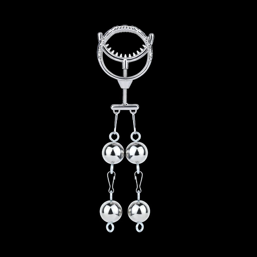 Steel Fang – Adjustable Double-Ring Penis Restraint Trainer