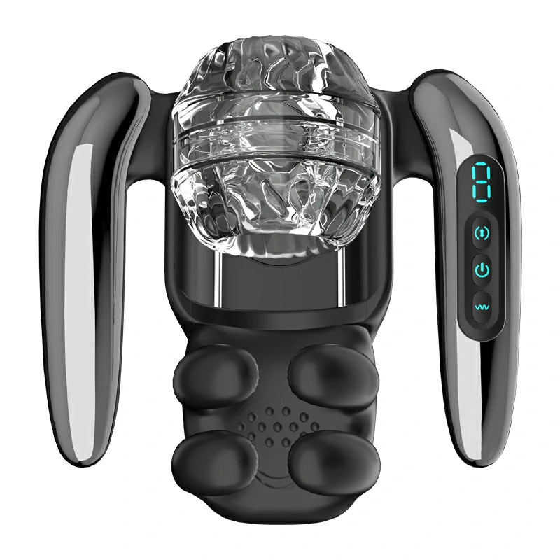 Automatic Telescoping Male Masturbator with Testicle Massager