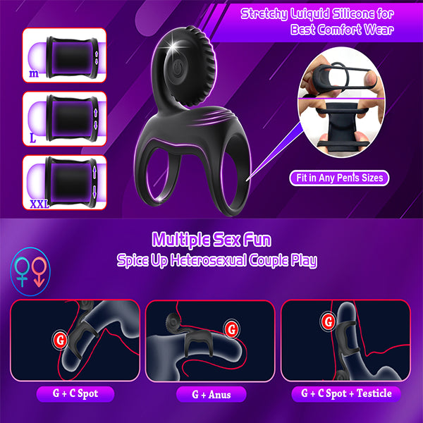 Snail Dual Vibration Cock Ring