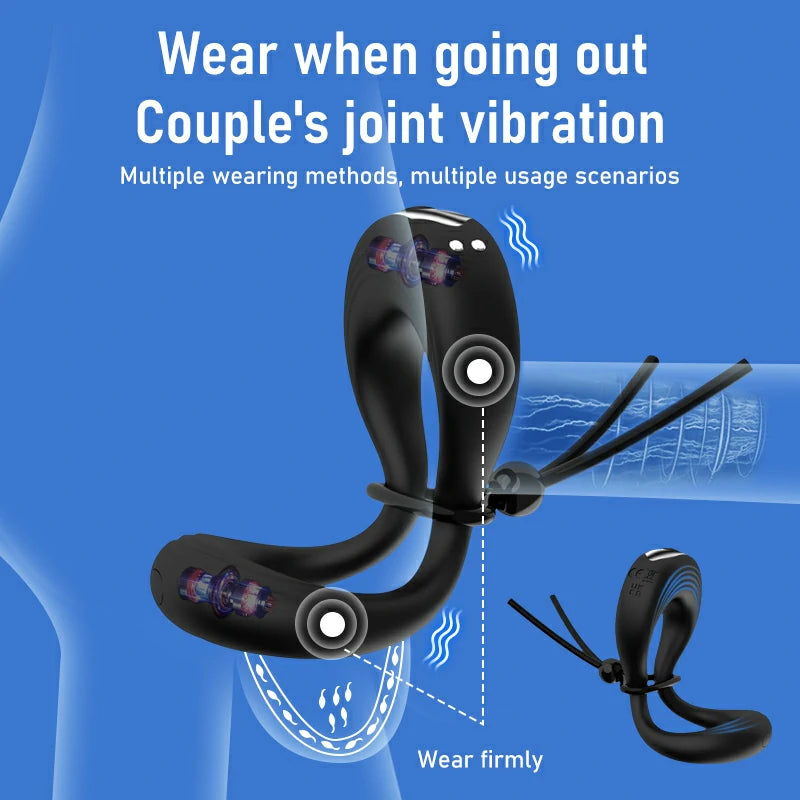 Ergonomic Couples Vibrating Cock Ring for Wearable Stimulation