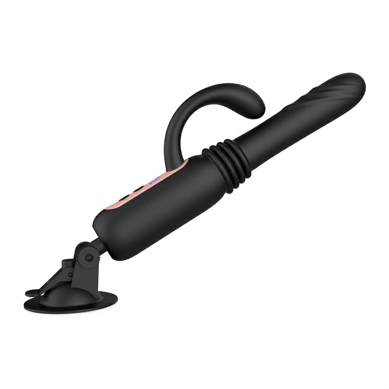 Hands-free electric telescopic dildo machine with suction cup