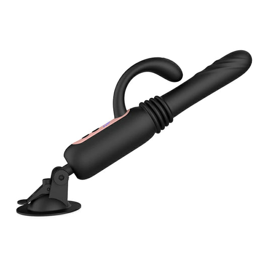 Hands-free electric telescopic dildo machine with suction cup