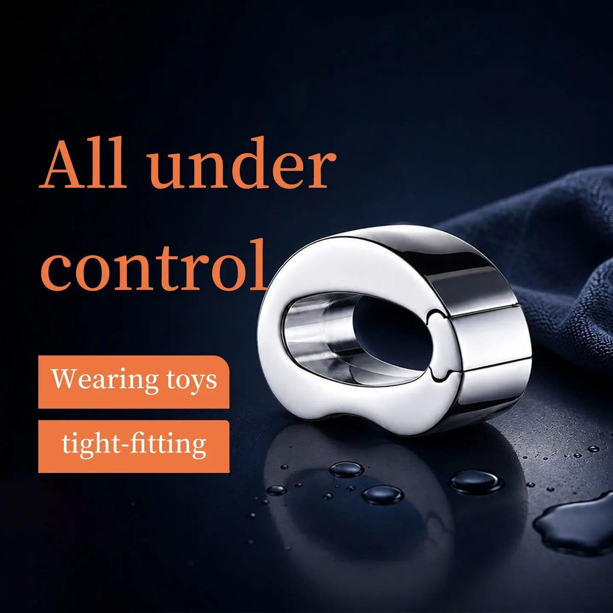 Heart-Shaped Weighted Cock Ring – Smooth Stainless Steel Ring for Enhanced Stimulation