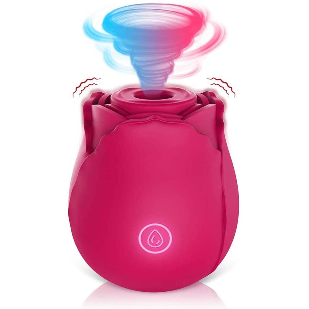 Omysky Rose Flower Toy With Tongue Licking Sucking Vibrator