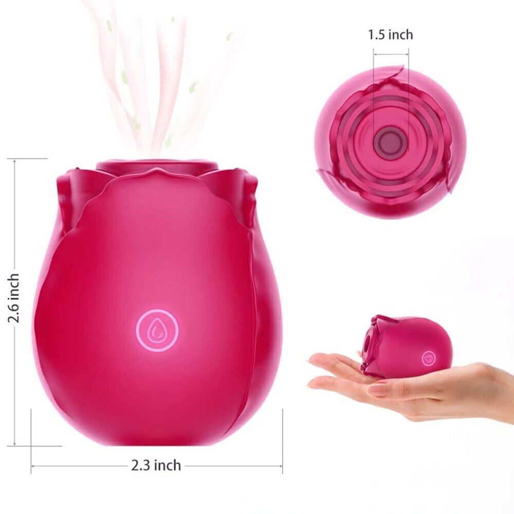 Omysky Rose Flower Toy With Tongue Licking Sucking Vibrator