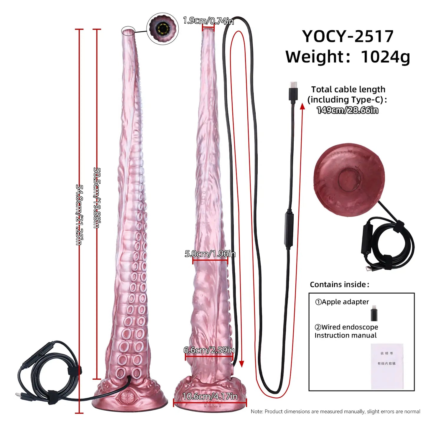 Endoscope Smart Octopus Monster Dildo 18.7 Inches
