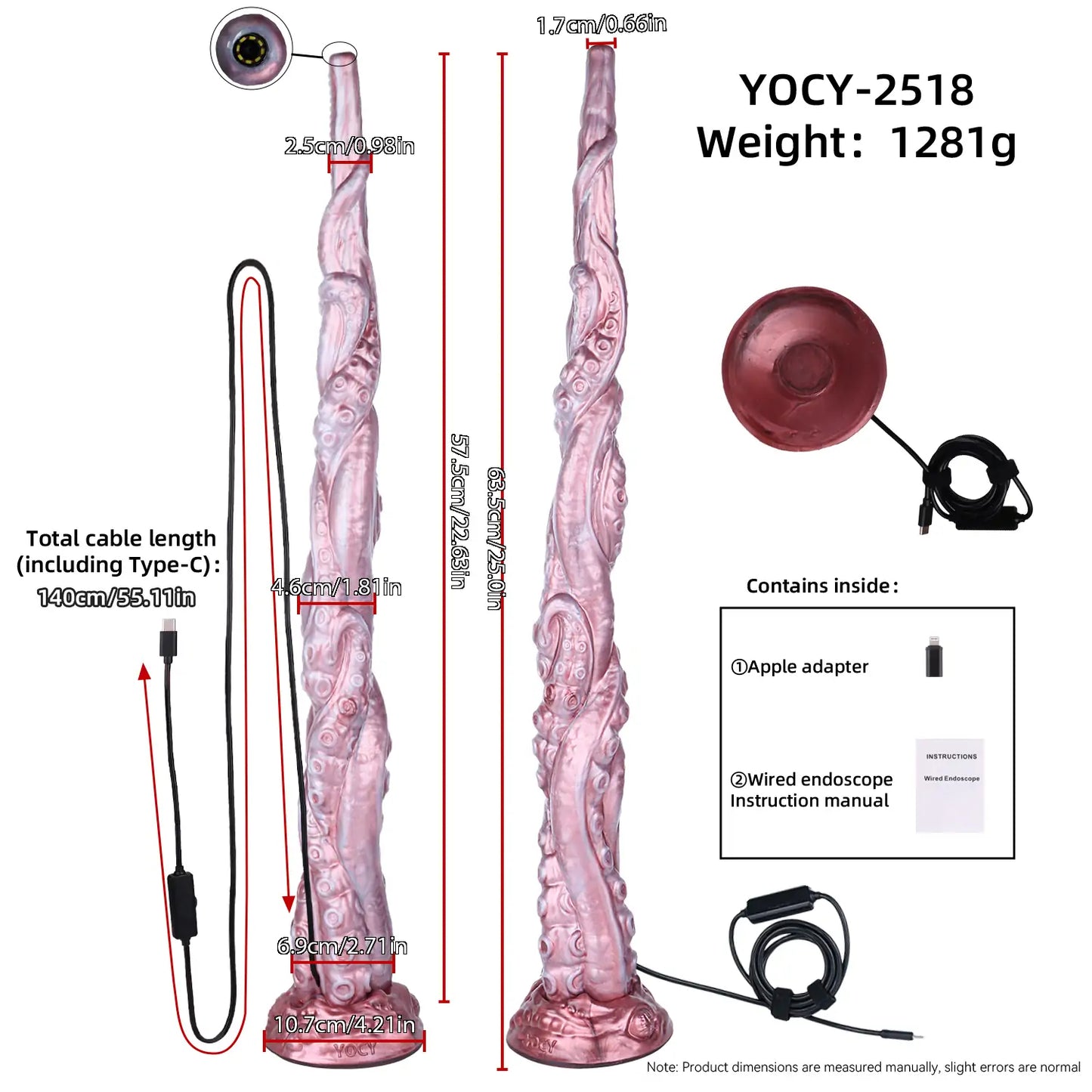Endoscope Smart Octopus Monster Dildo 18.7 Inches