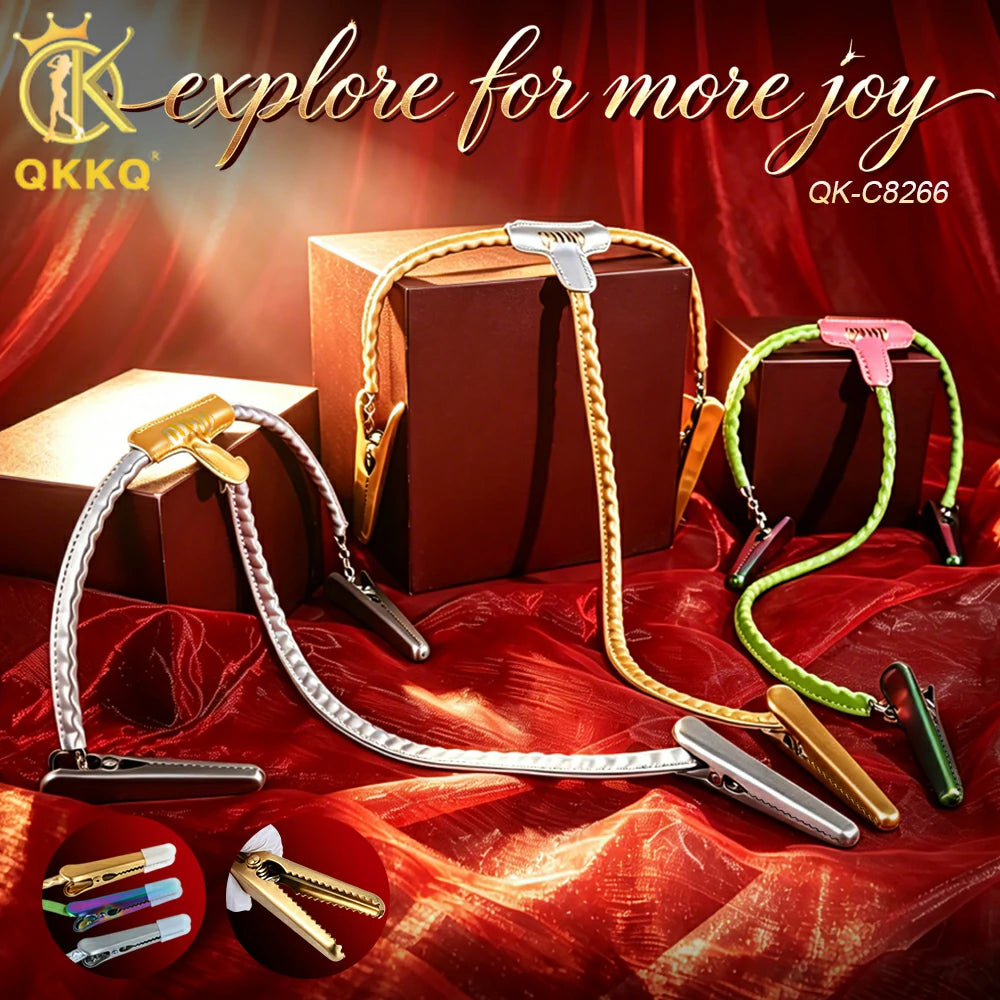 QKKQ E-Stim Controller Nipple & Tongue Clamps Kit