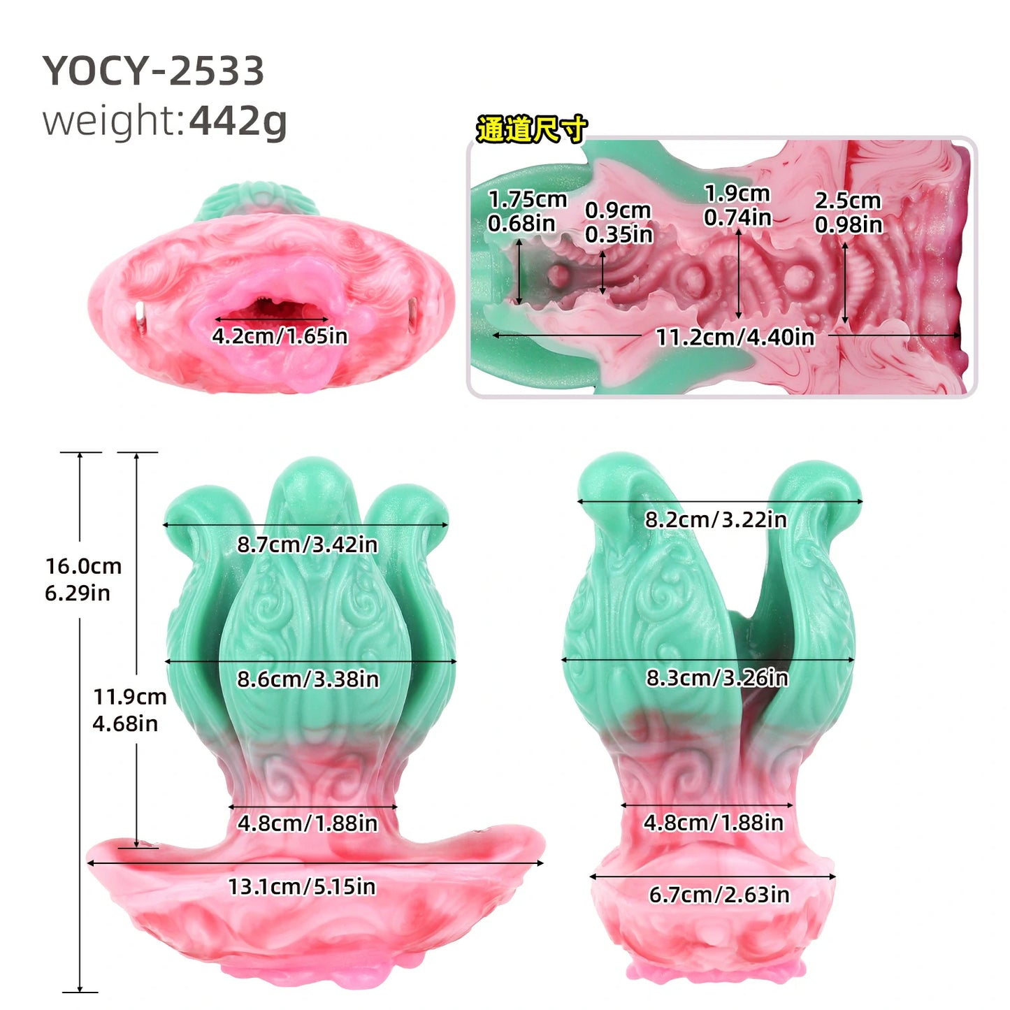 Ocean Goddess Wearable Flower Clamshell Stroker
