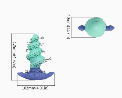Liquid Silicone Ribbed Butt Plug