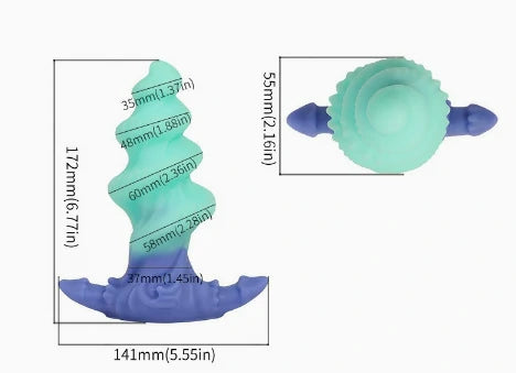 Liquid Silicone Ribbed Butt Plug