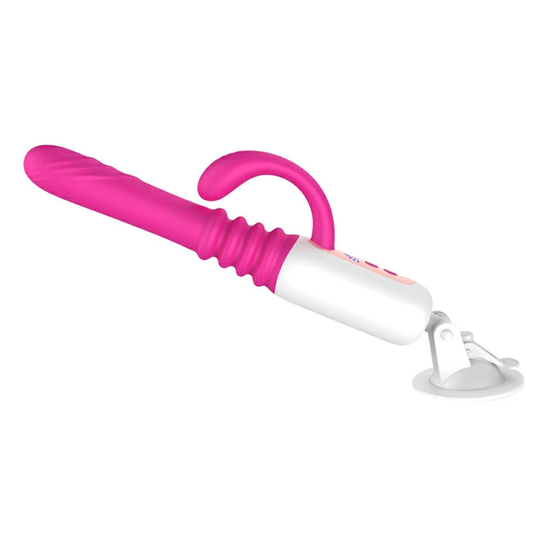 Hands-free electric telescopic dildo machine with suction cup