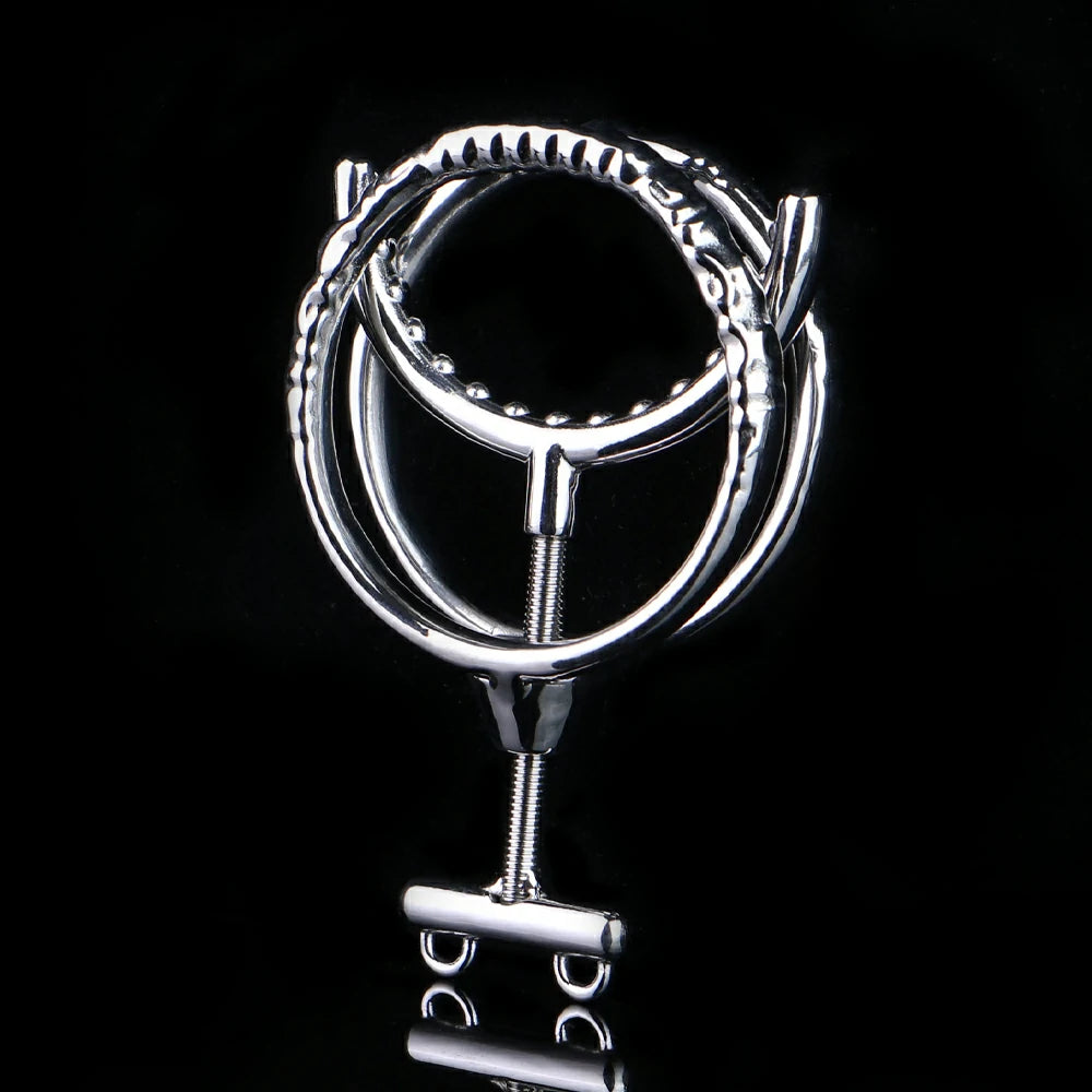 Steel Fang – Adjustable Double-Ring Penis Restraint Trainer