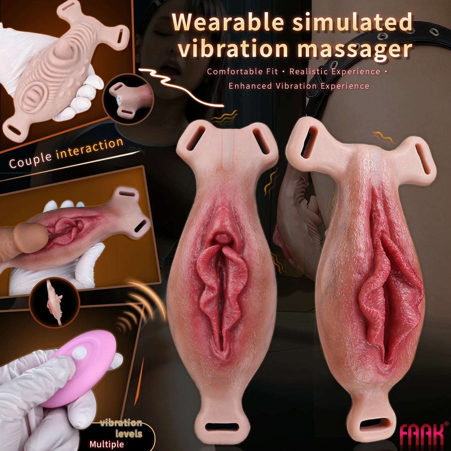 FAAK Realistic Wearable Vibrating Panties for Couples & Sissies