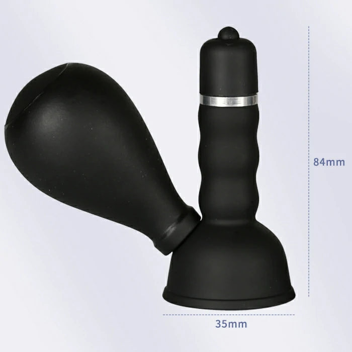 Air Pump Nipple Suction Vibrator with 7-Finger Stimulating Tips