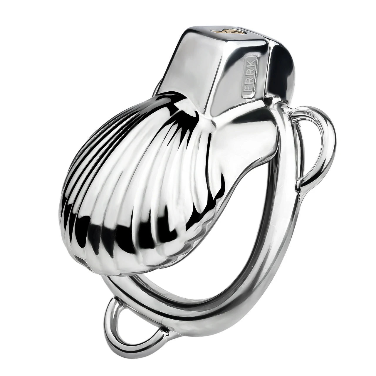 FRRK Metal Seashell Shape Chastity Lock (Optional Ring Sizes)