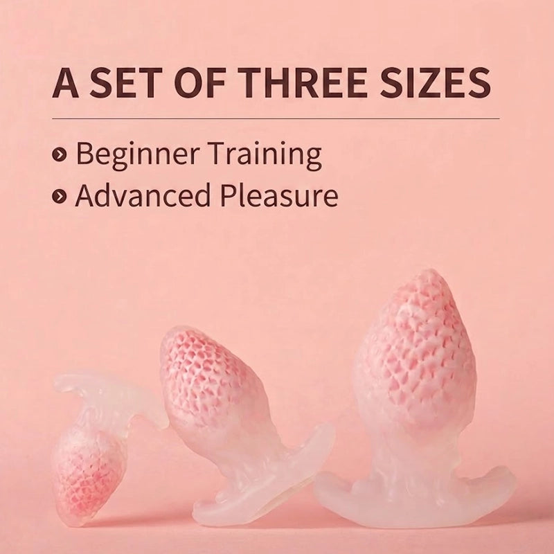SheLip Sweet Strawberry Rear Training & Plug Trio