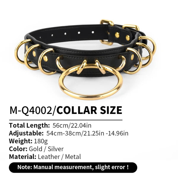 BDSM Wing Spiked Bondage Collar