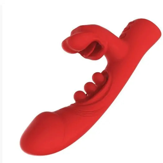3-in-1 Tongue Licking & Tap G-Spot Vibrator