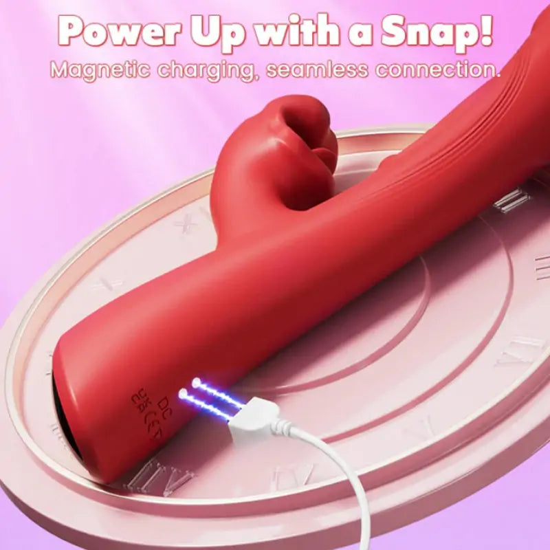 3-in-1 Tongue Licking & Tap G-Spot Vibrator
