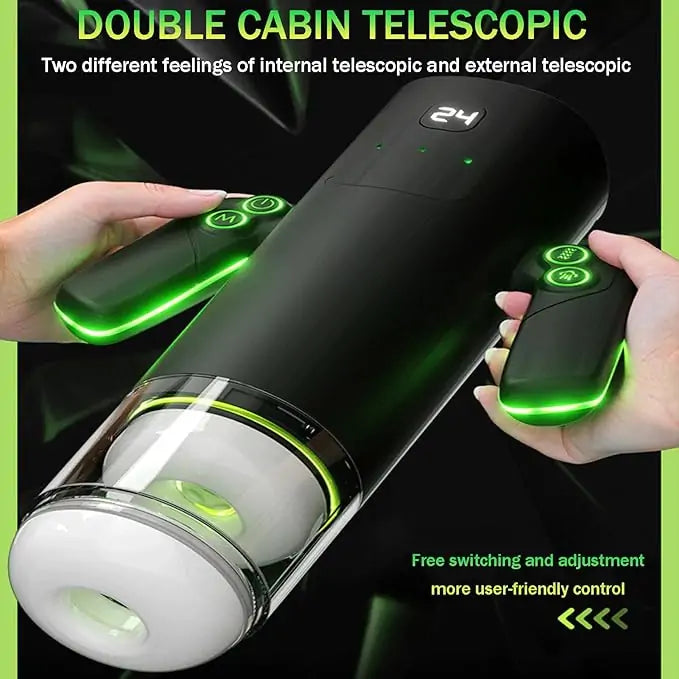 3-in-1 Dual Inner Liner Masturbator with Handle