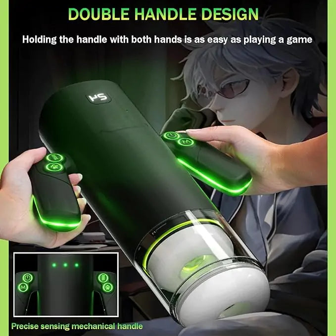 3-in-1 Dual Inner Liner Masturbator with Handle