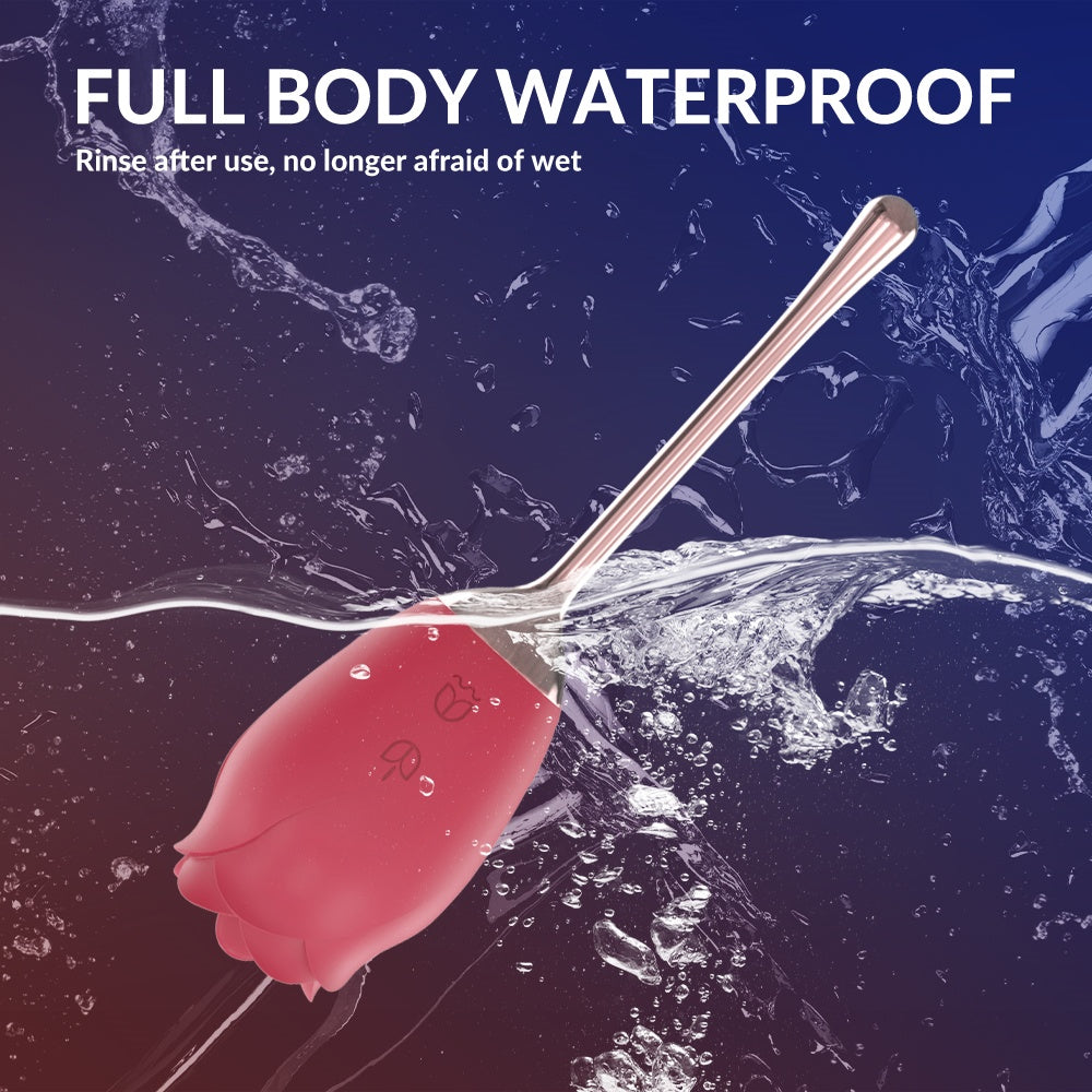 Rose-Shaped Sucking and Vibrating Magic Wand – Stimulating Female Sensitive Zones