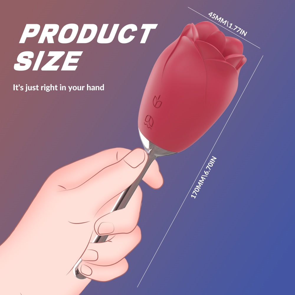 Rose-Shaped Sucking and Vibrating Magic Wand – Stimulating Female Sensitive Zones