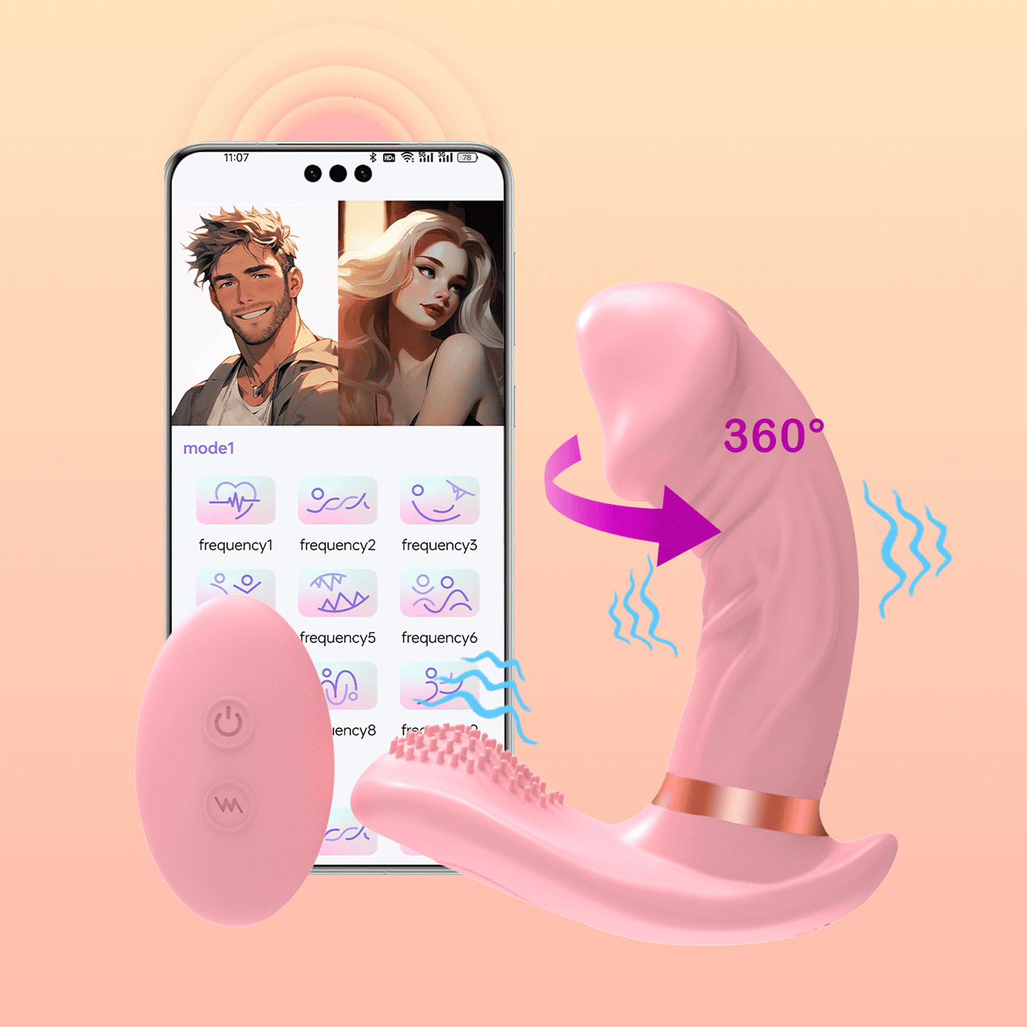 360° Rotating Wearable Dual-Head Vibration