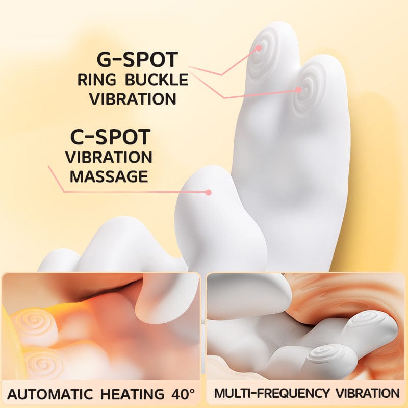 Golden Right Hand G-Spot Vibrator – Realistic Finger Flapping Clitoral Stimulator with Heating & 10 Vibration Modes