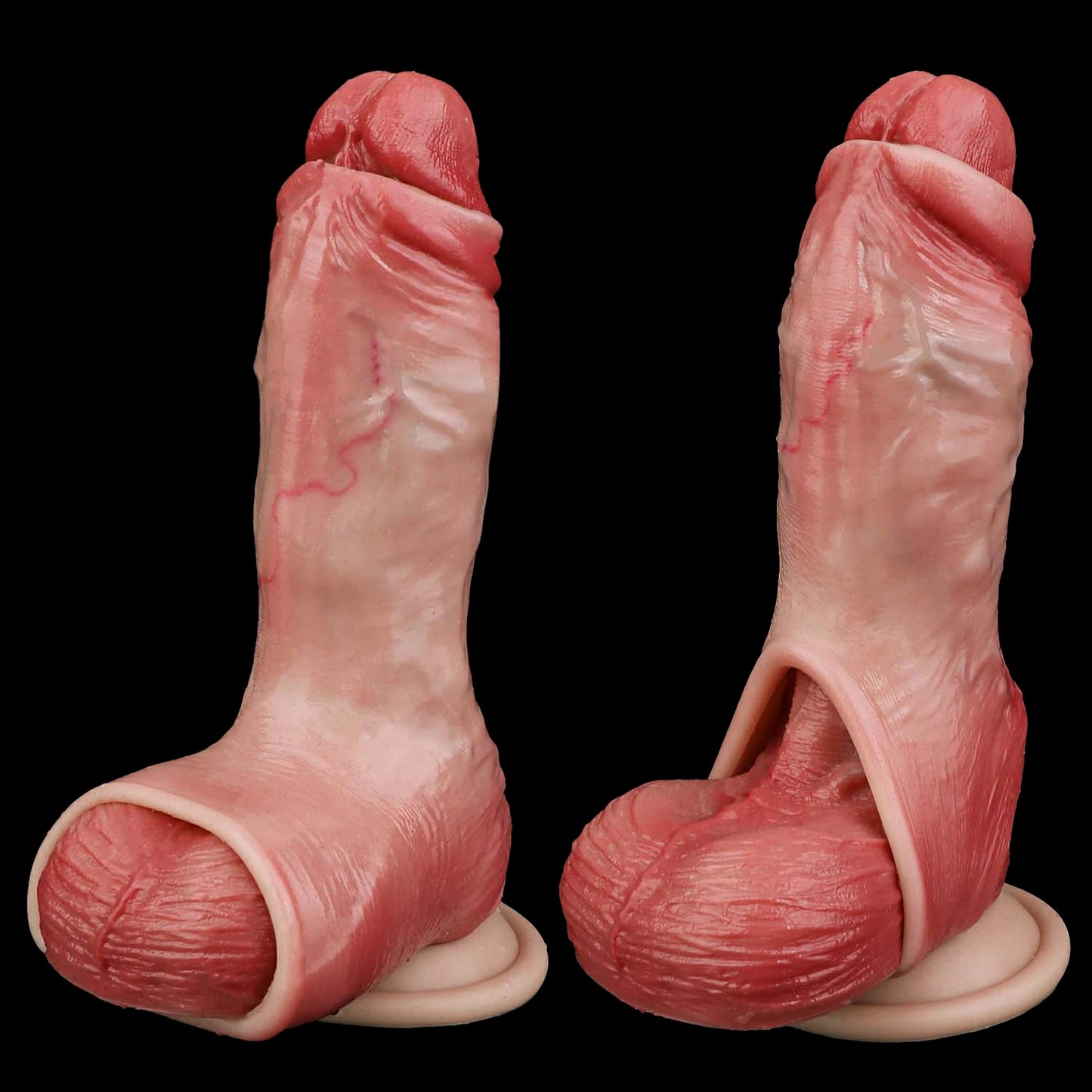 Skin-Soft Realistic Penile Extender Sleeve - 5 Design Options in Long & Short