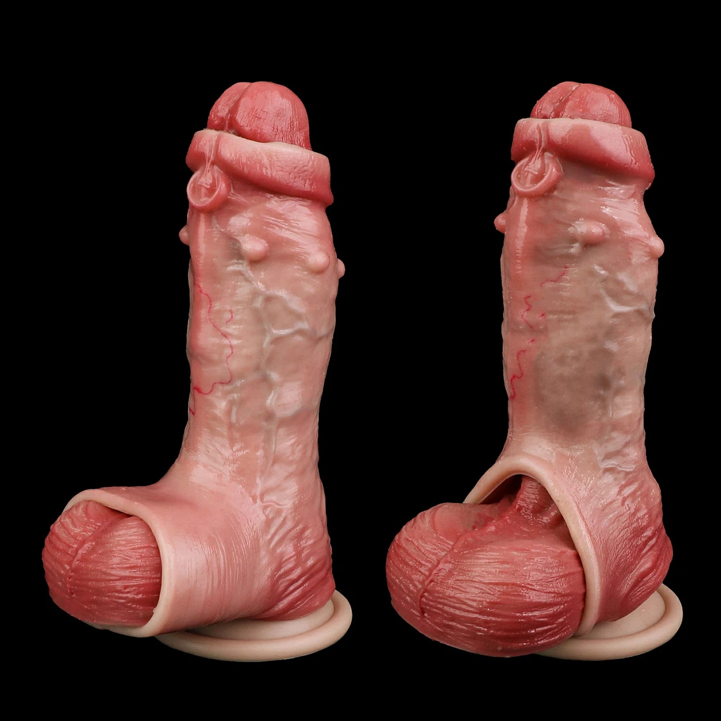 Skin-Soft Realistic Penile Extender Sleeve - 5 Design Options in Long & Short