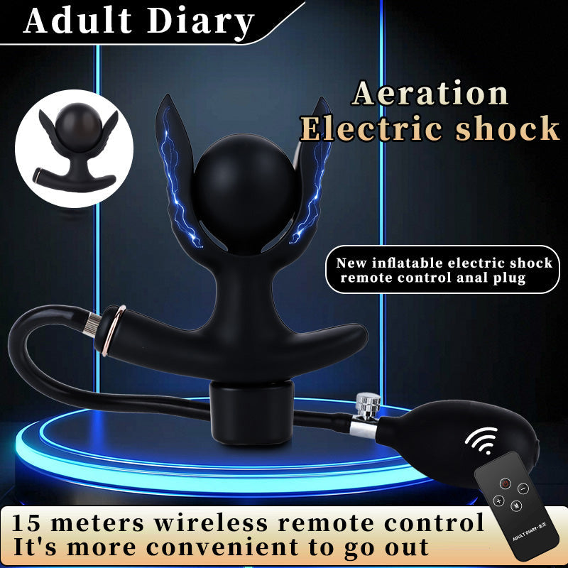 Inflatable Anal Plug with Electric Shock & Remote Control