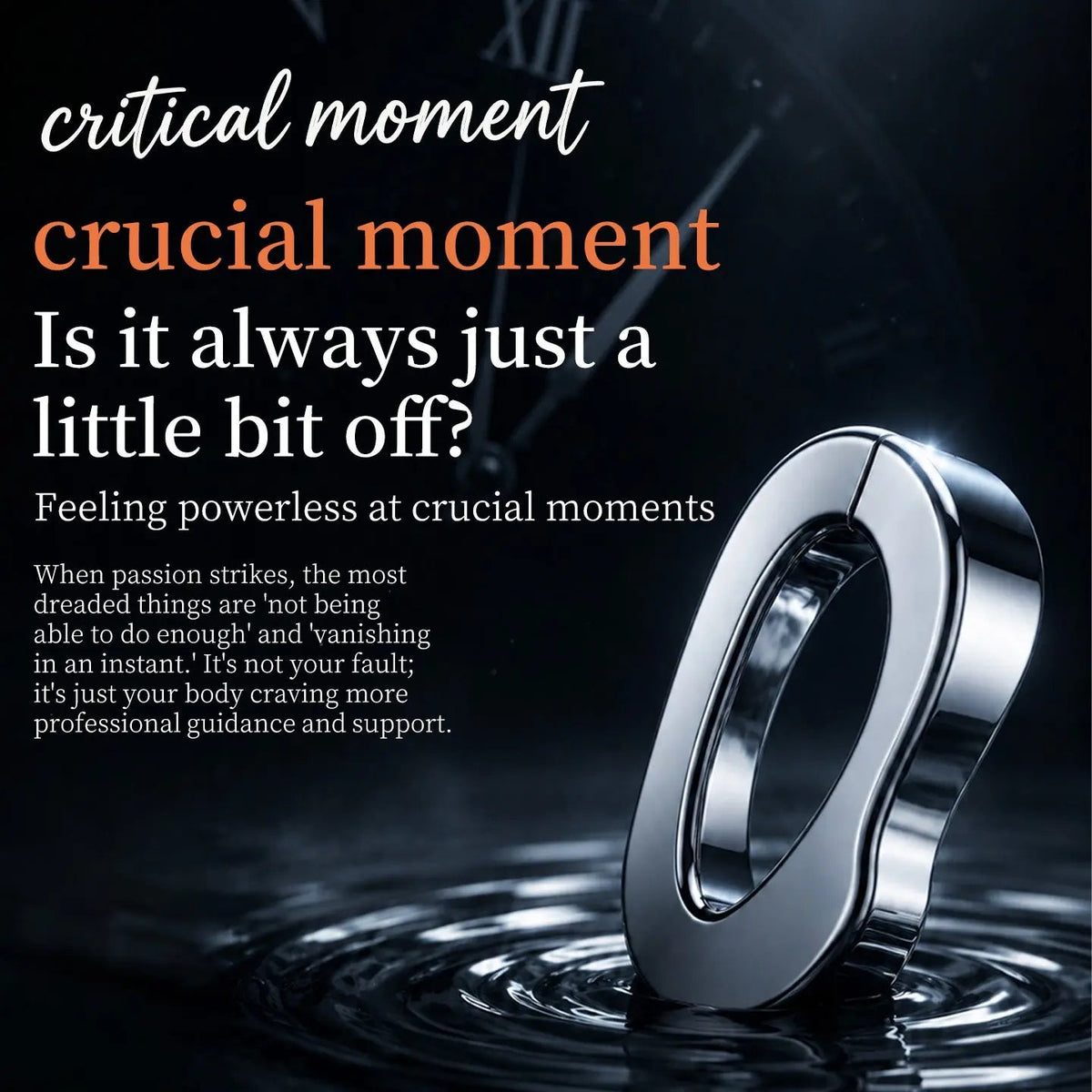 Heart-Shaped Weighted Cock Ring – Smooth Stainless Steel Ring for Enhanced Stimulation