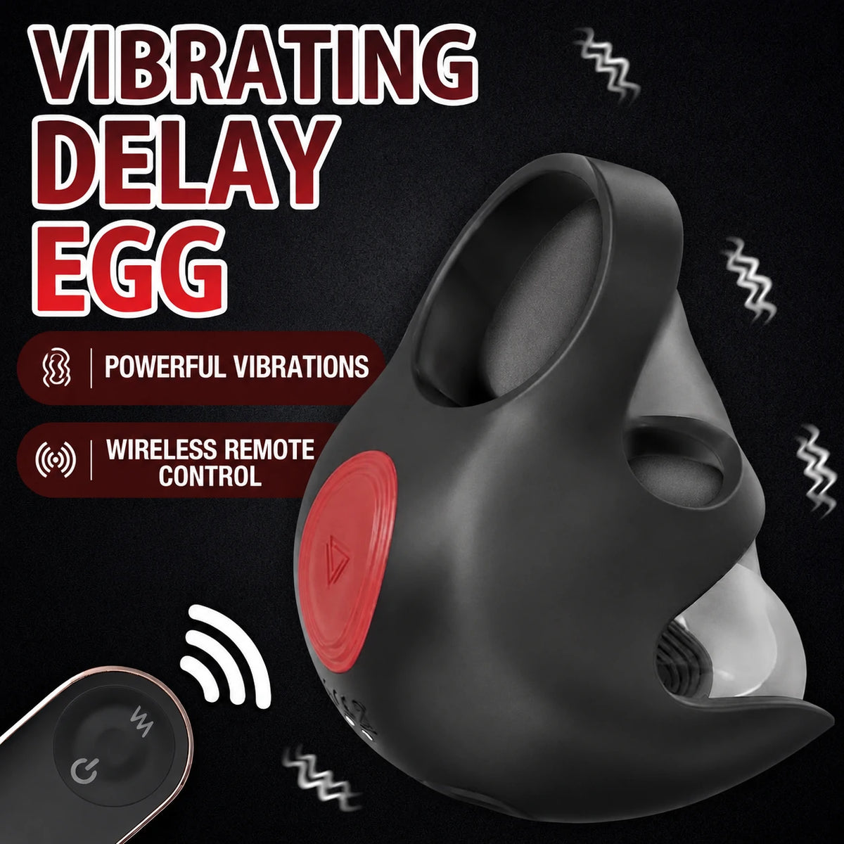 CHAS-RCT Remote Control Dual Vibrating Cock Ring