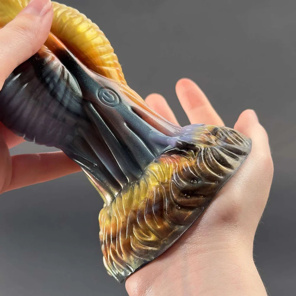 Phoenix - Twisted Unicorn Worship Animal Texture 7 Thrusting Vibrating Big Sucker Monster Dildo 10.23 Inch