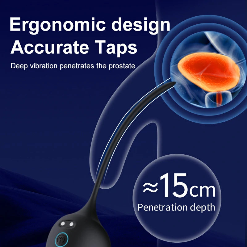 Parker 2-in-1 Dual-Stim 10-Speed Glans & Urethral Vibrator
