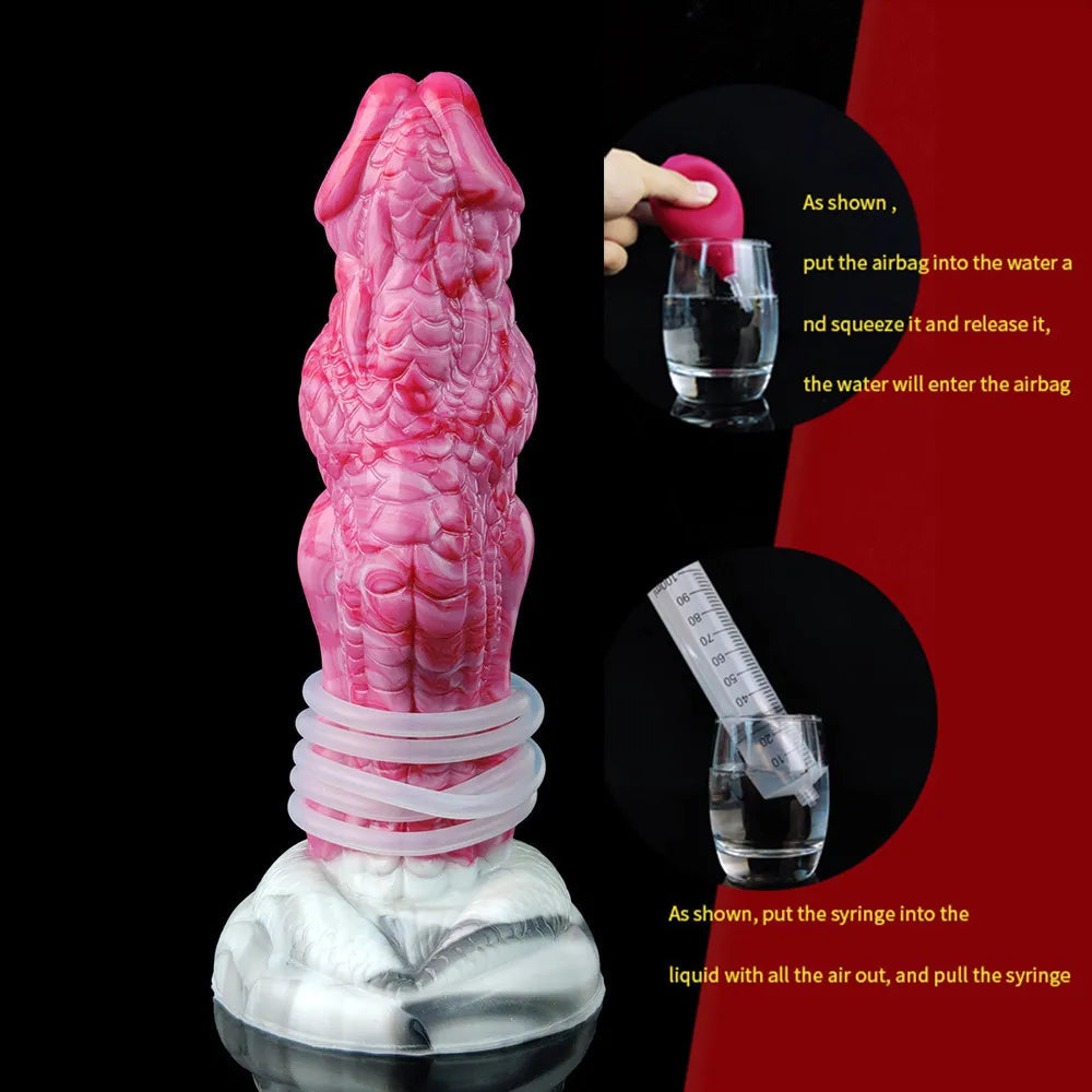 Ejaculating Dragon Dildo Curved Design 8-Inches anesidora Ejaculating Dragon Dildo Curved Design 8-Inches anesidora