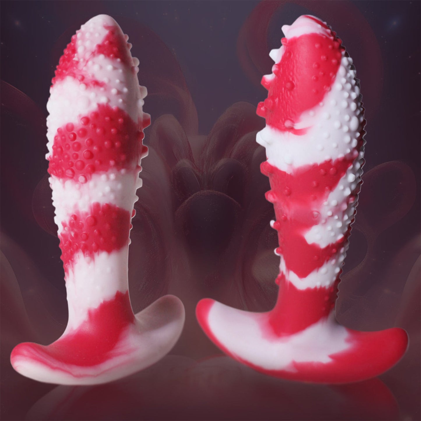 Color-Changing Soft Liquid Silicone Textured Anal Plug with Anchor Base